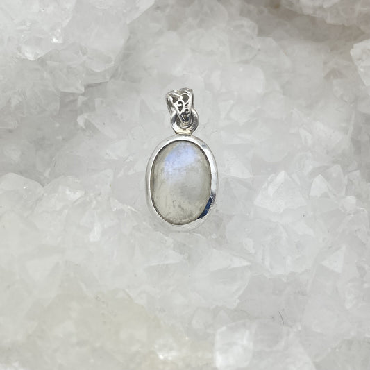 Pendentif Argent - Labradorite Blanche