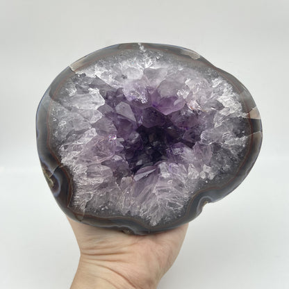 Lot de 3 Améthystes Brutes - Bords Polis n°1 - 3,350 kg