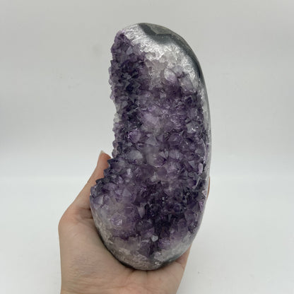 Lot de 3 Améthystes Brutes - Bords Polis n°2 - 2,970 kg