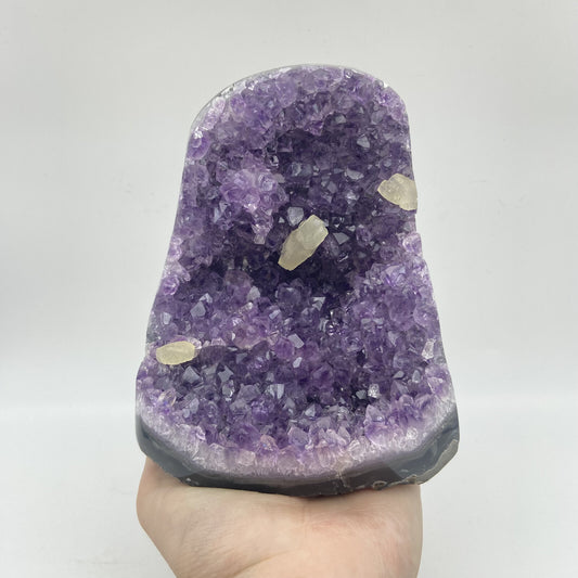 Lot de 3 Améthystes Brutes - Bords Polis n°3 - 3,480 kg