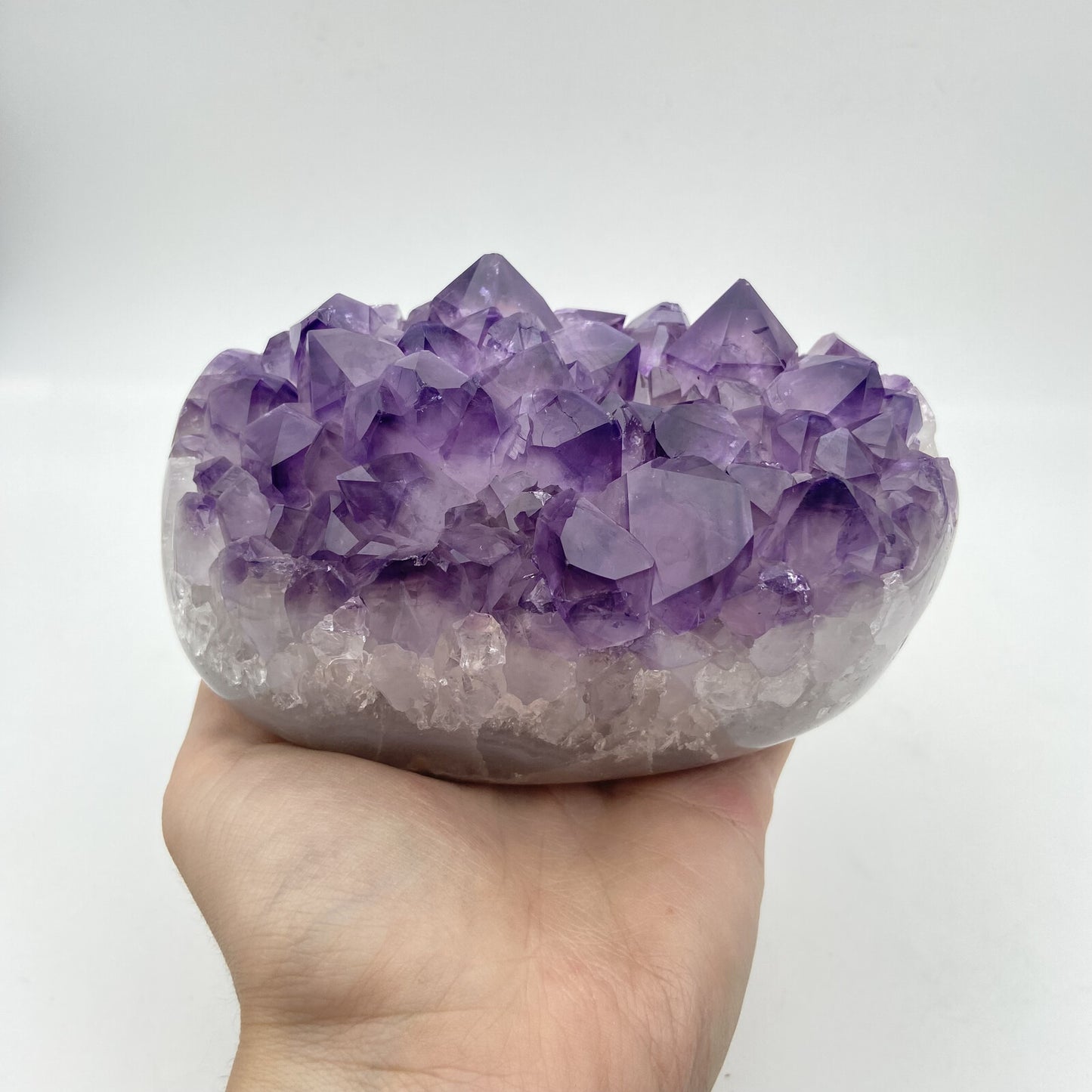 Lot de 3 Améthystes Brutes - Bords Polis n°4 - 2,840 kg