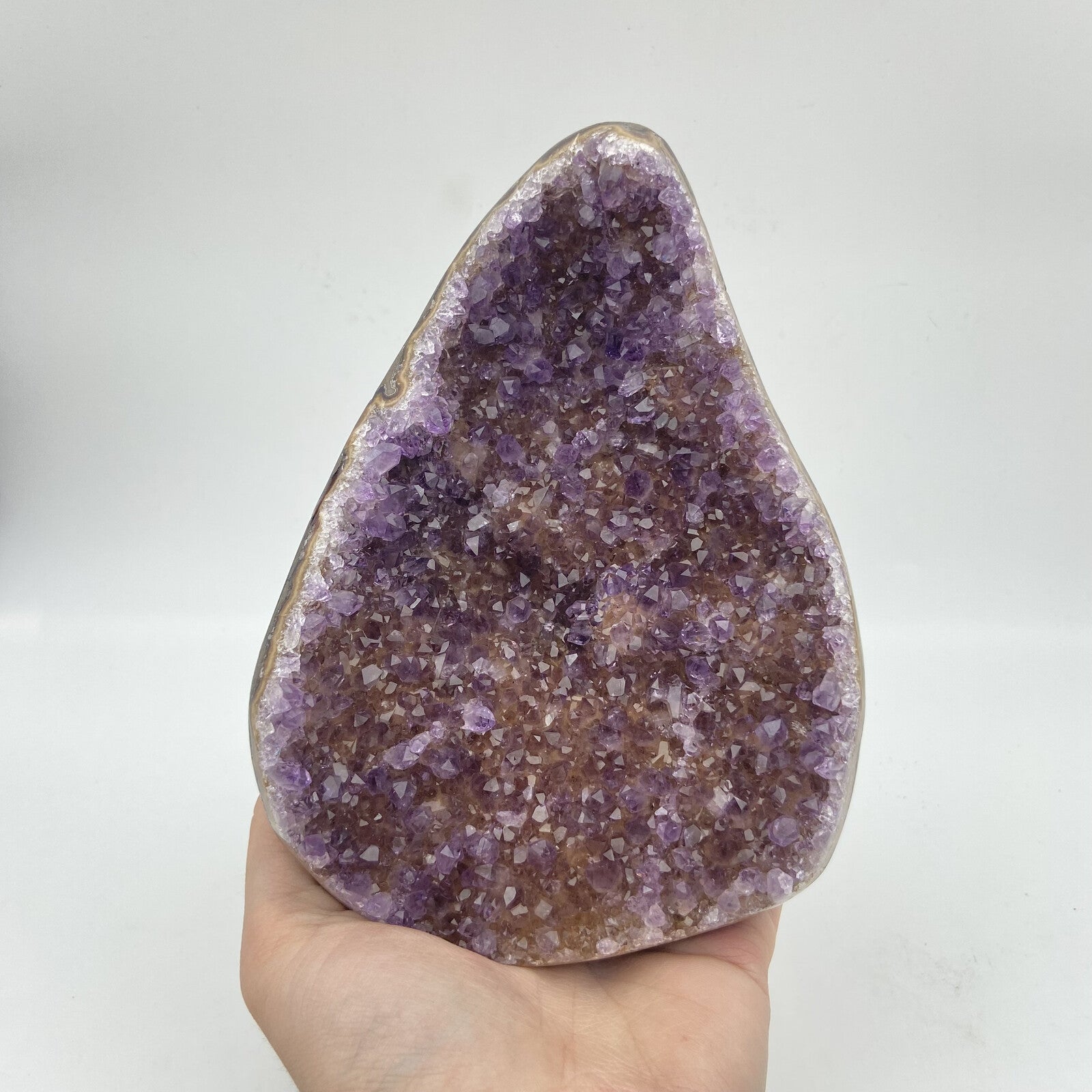 Lot de 3 Améthystes Brutes - Bords Polis n°5 - 2,970 kg