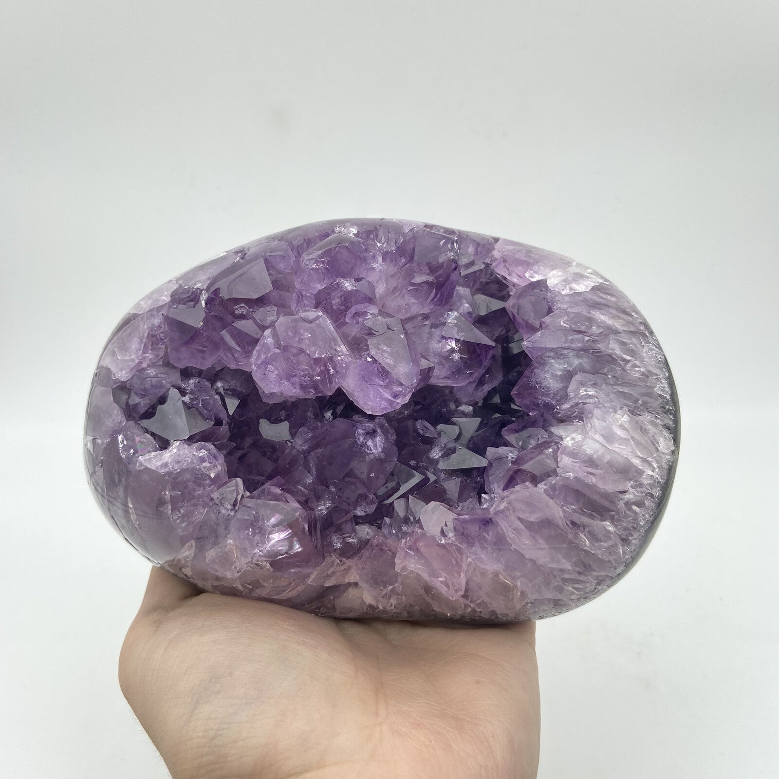 Lot de 3 Améthystes Brutes - Bords Polis n°5 - 2,970 kg