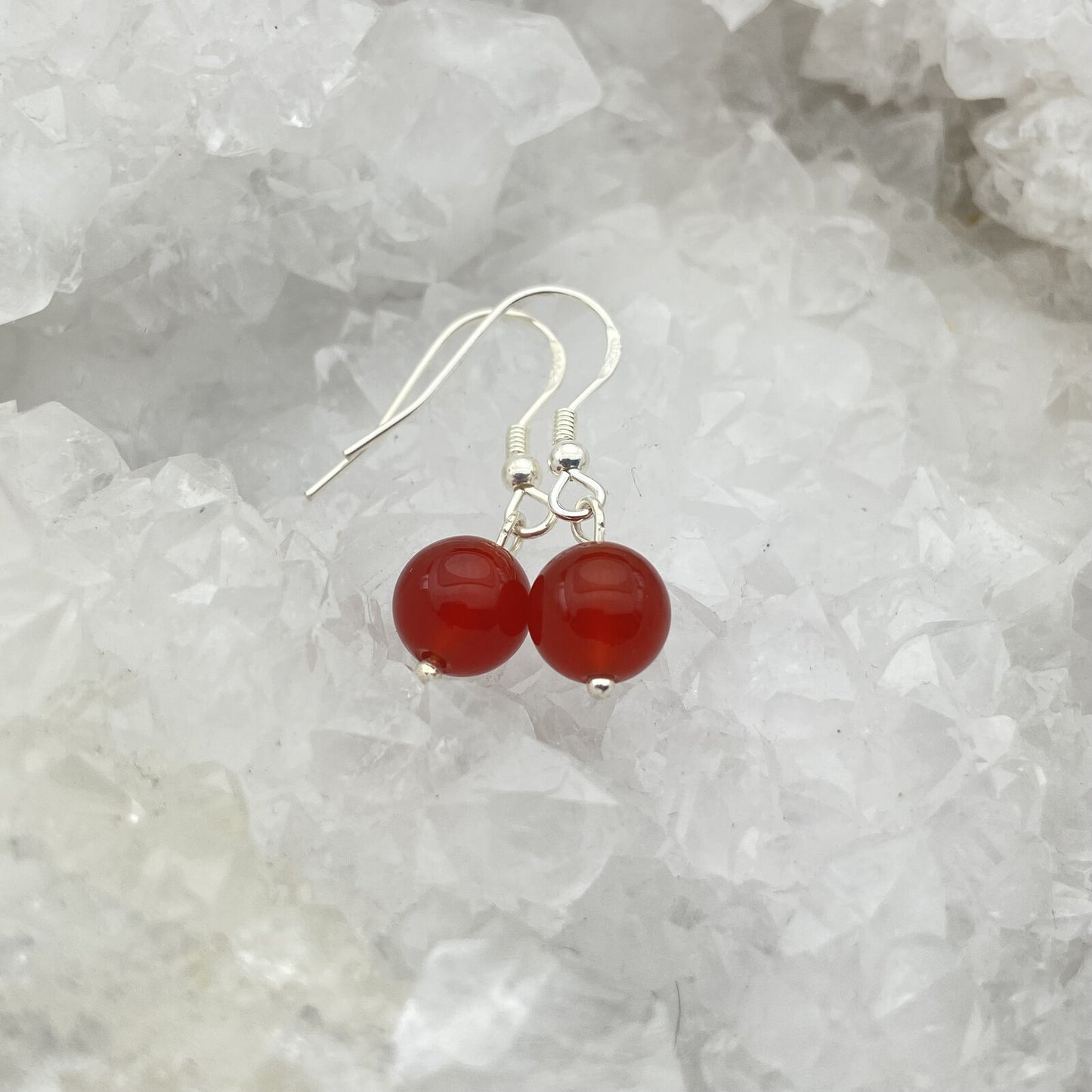 Boucles d'oreilles Argent - Perles Cornaline