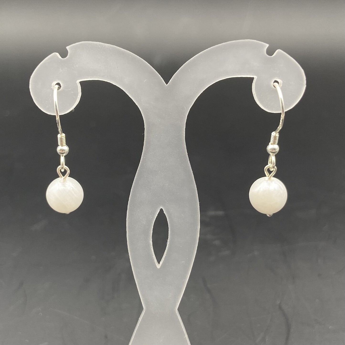 Boucles d'oreilles Argent - Perles Pierre de Lune