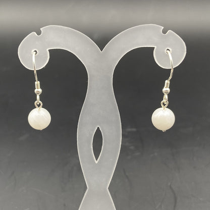 Boucles d'oreilles Argent - Perles Pierre de Lune