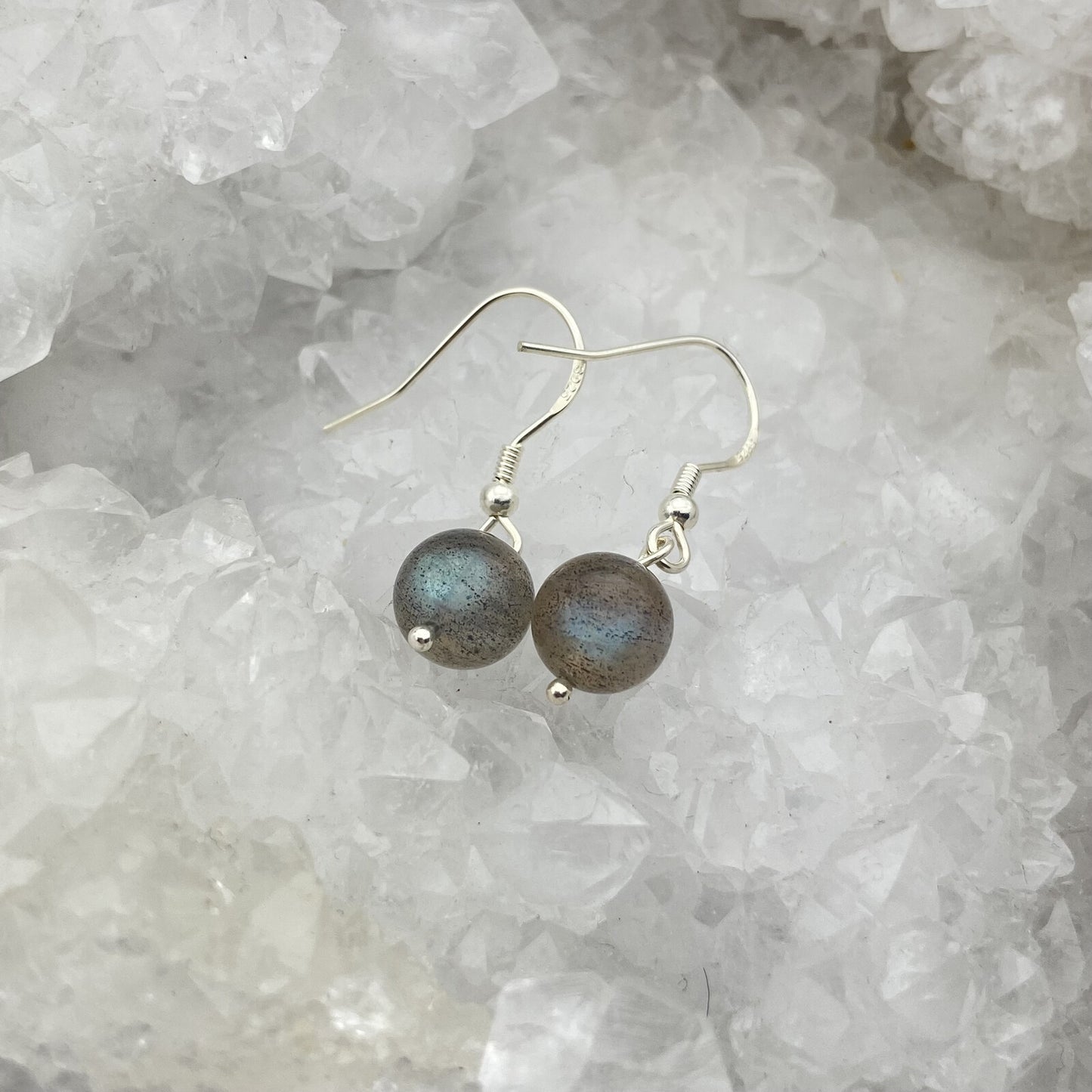 Boucles d'oreilles Argent - Perles Labradorite