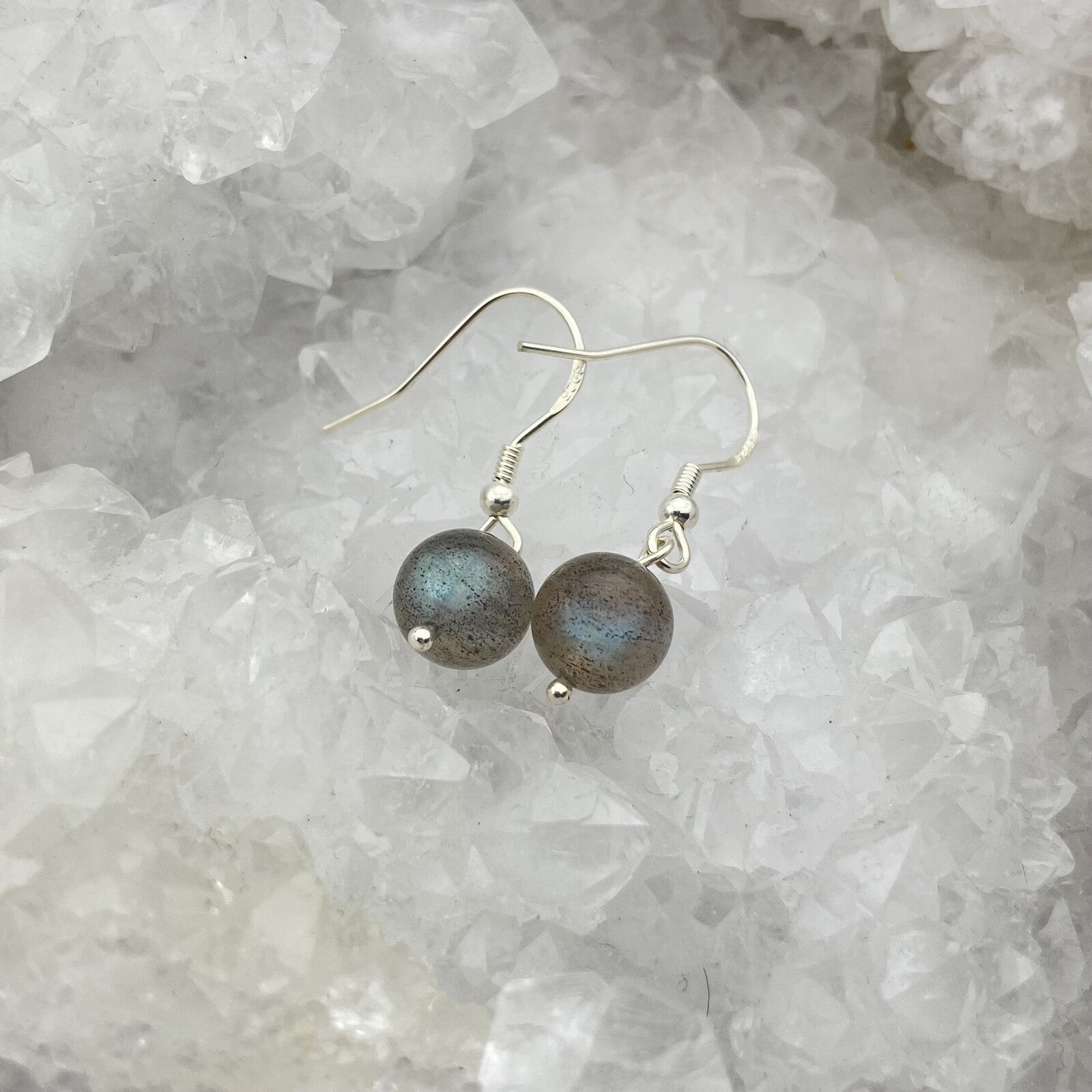 Boucles d'oreilles Argent - Perles Labradorite
