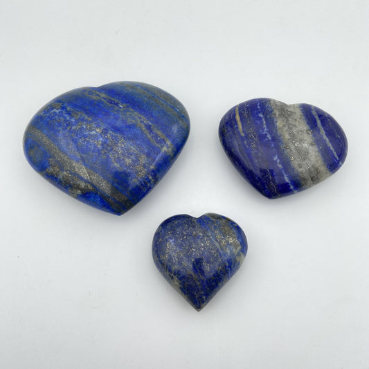 Lot de 3 Coeurs - Lapis Lazuli EXTRA n°1