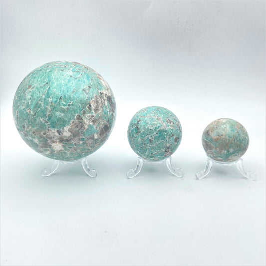 Lot de 3 Sphères - Amazonite n°1