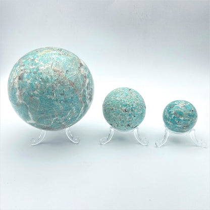 Lot de 3 Sphères - Amazonite n°2