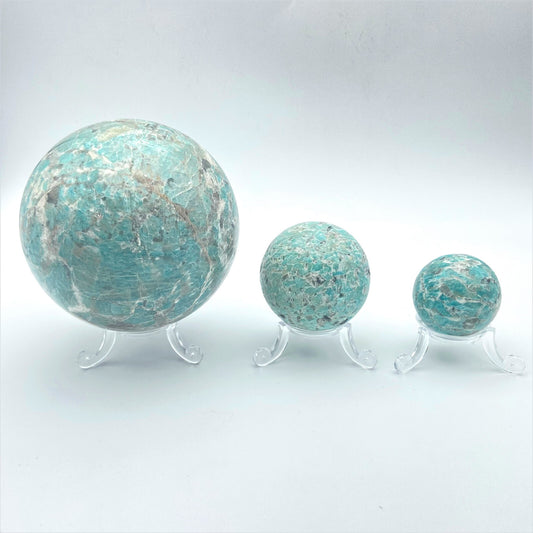 Lot de 3 Sphères - Amazonite n°2