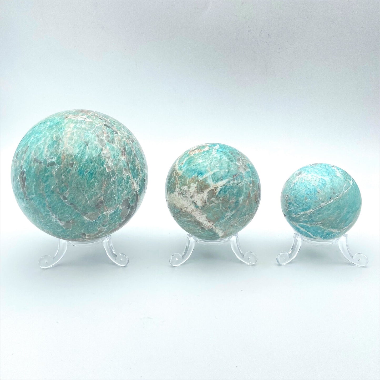 Lot de 3 Sphères - Amazonite n°4