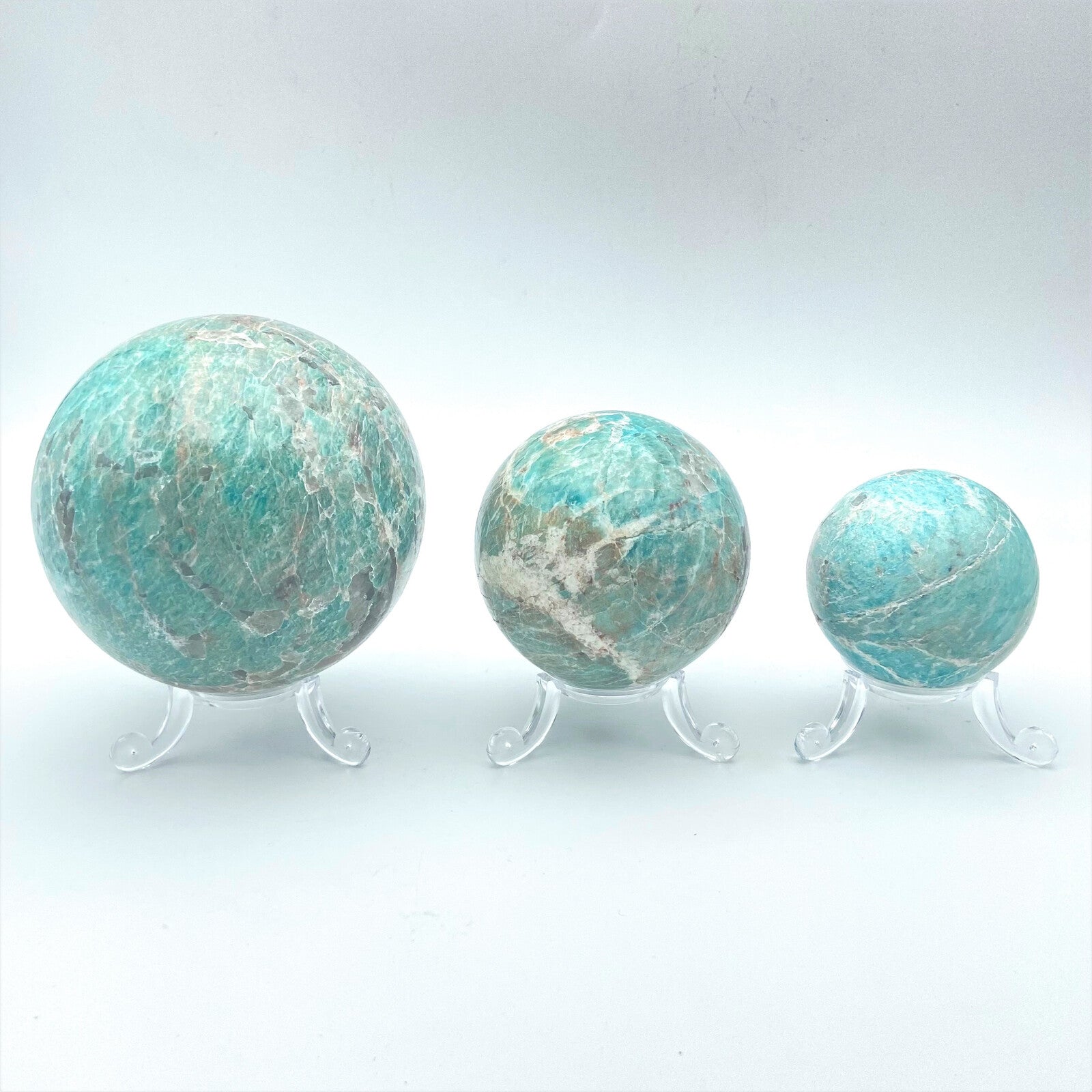 Lot de 3 Sphères - Amazonite n°4