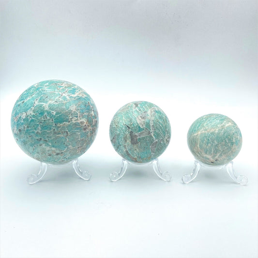 Lot de 3 Sphères - Amazonite n°5