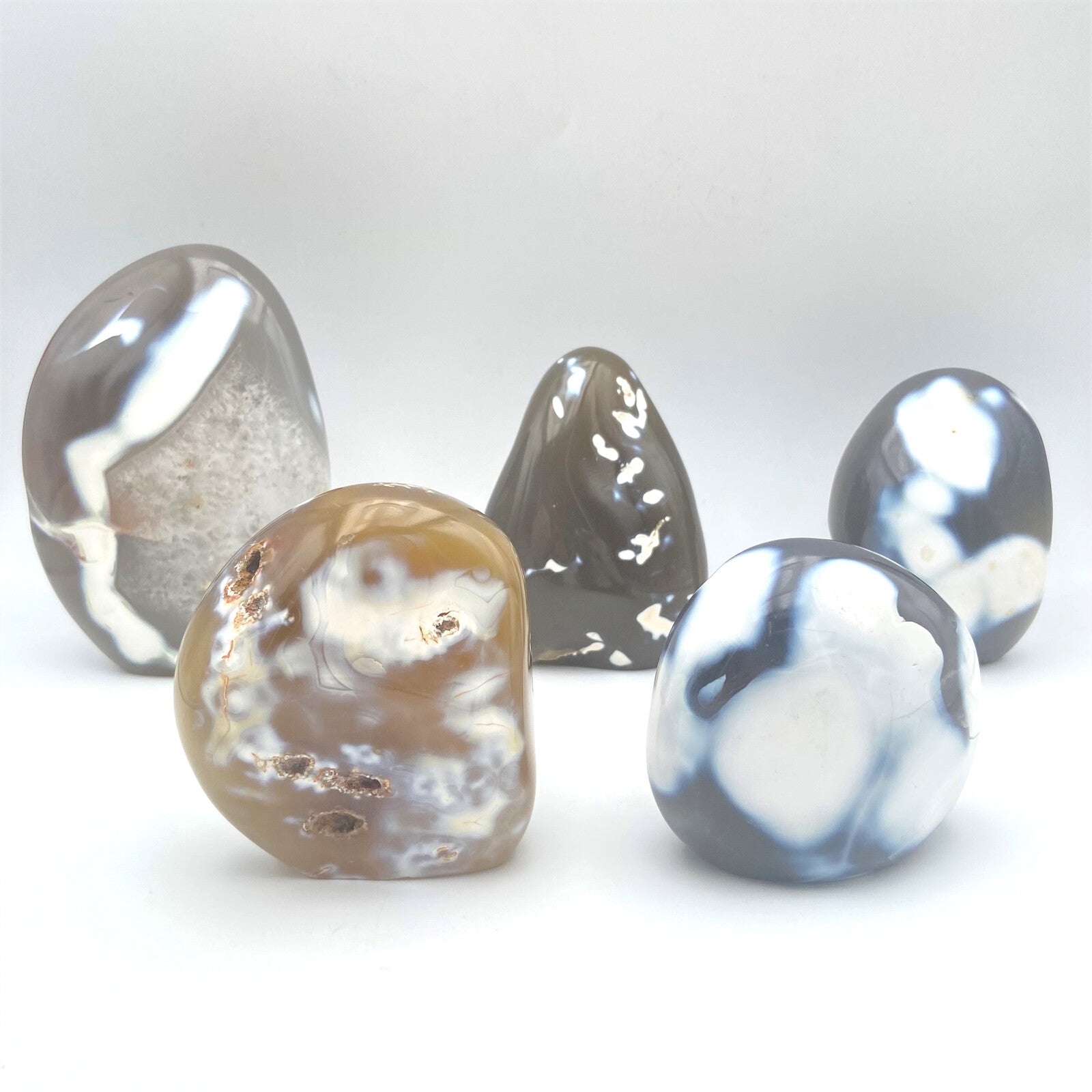 Lot de 5 Formes Libres - Agate Orque n°1