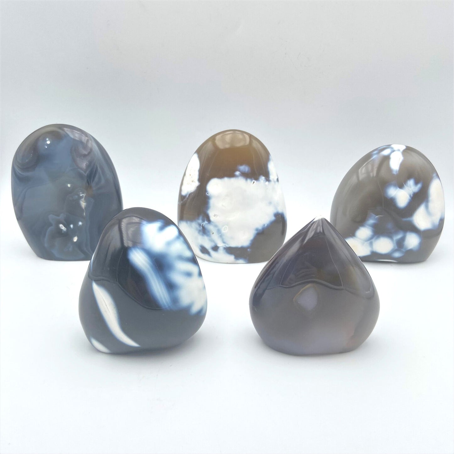 Lot de 5 Formes Libres - Agate Orque n°2