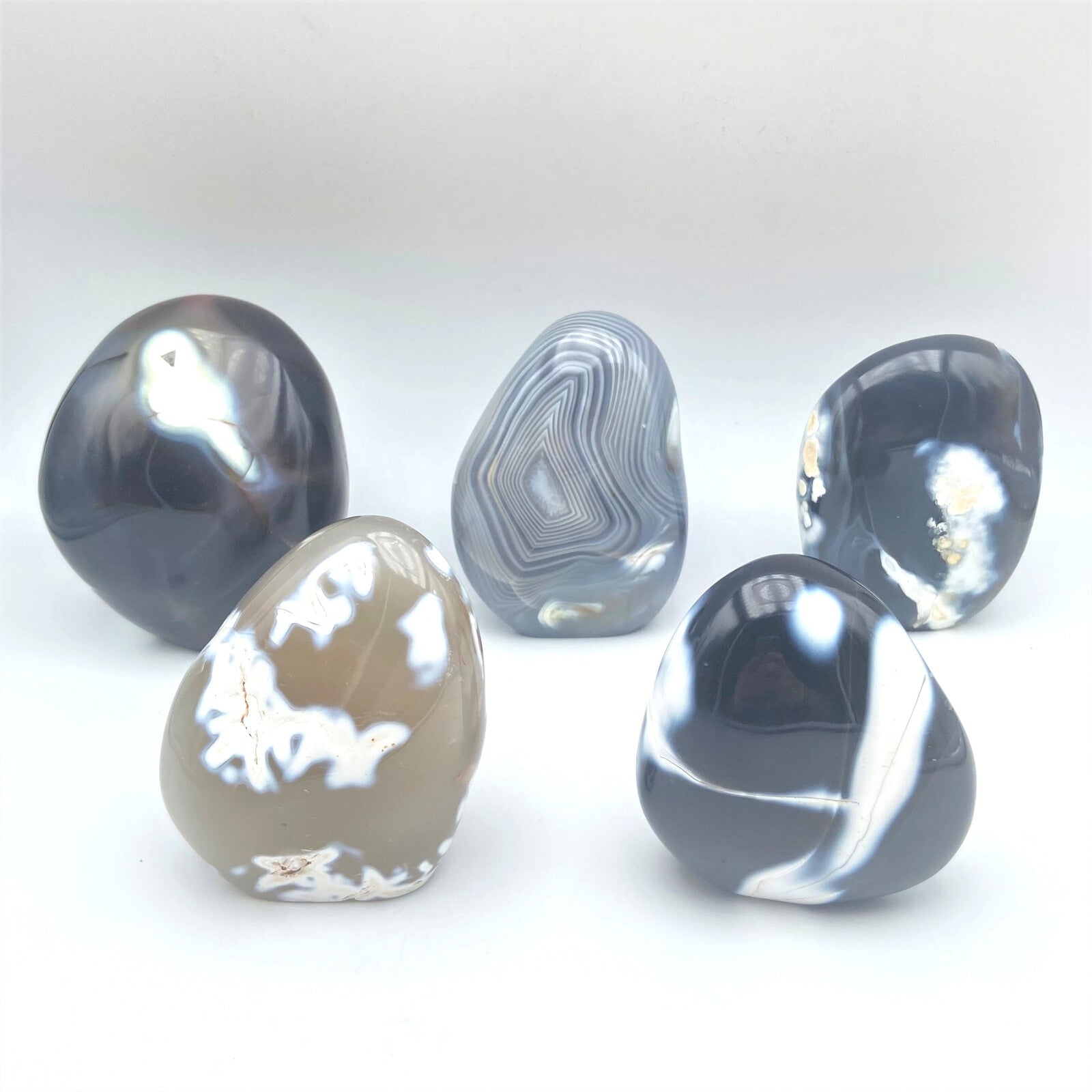 Lot de 5 Formes Libres - Agate Orque n°4