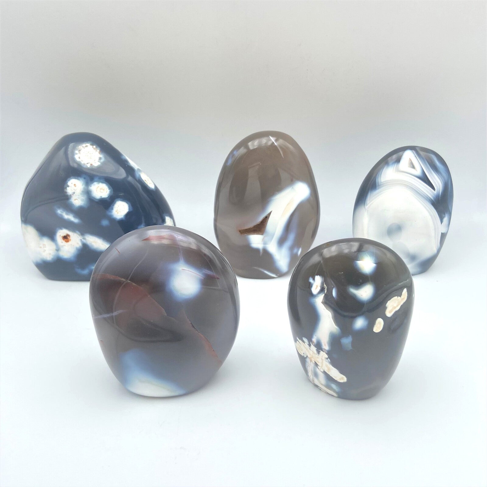 Lot de 5 Formes Libres - Agate Orque n°5