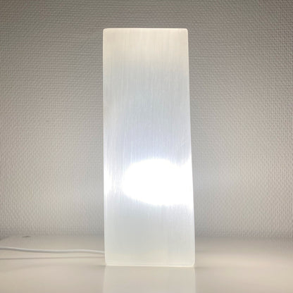 Lampe en Sélénite - Carrée (25 cm)