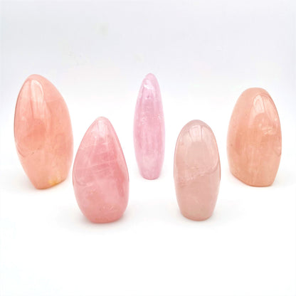 Lot de 5 Formes Libres - Quartz Rose n°1