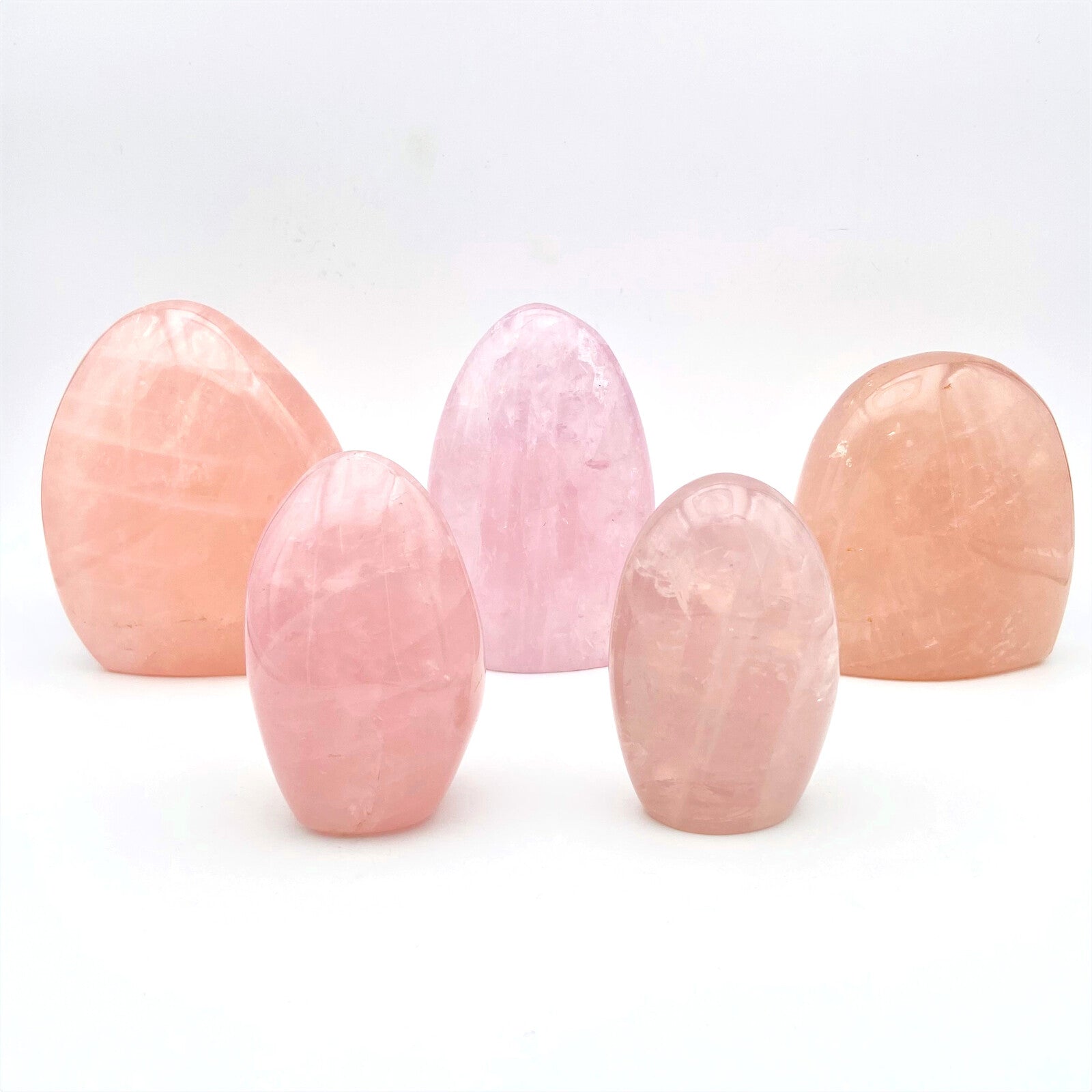 Lot de 5 Formes Libres - Quartz Rose n°1