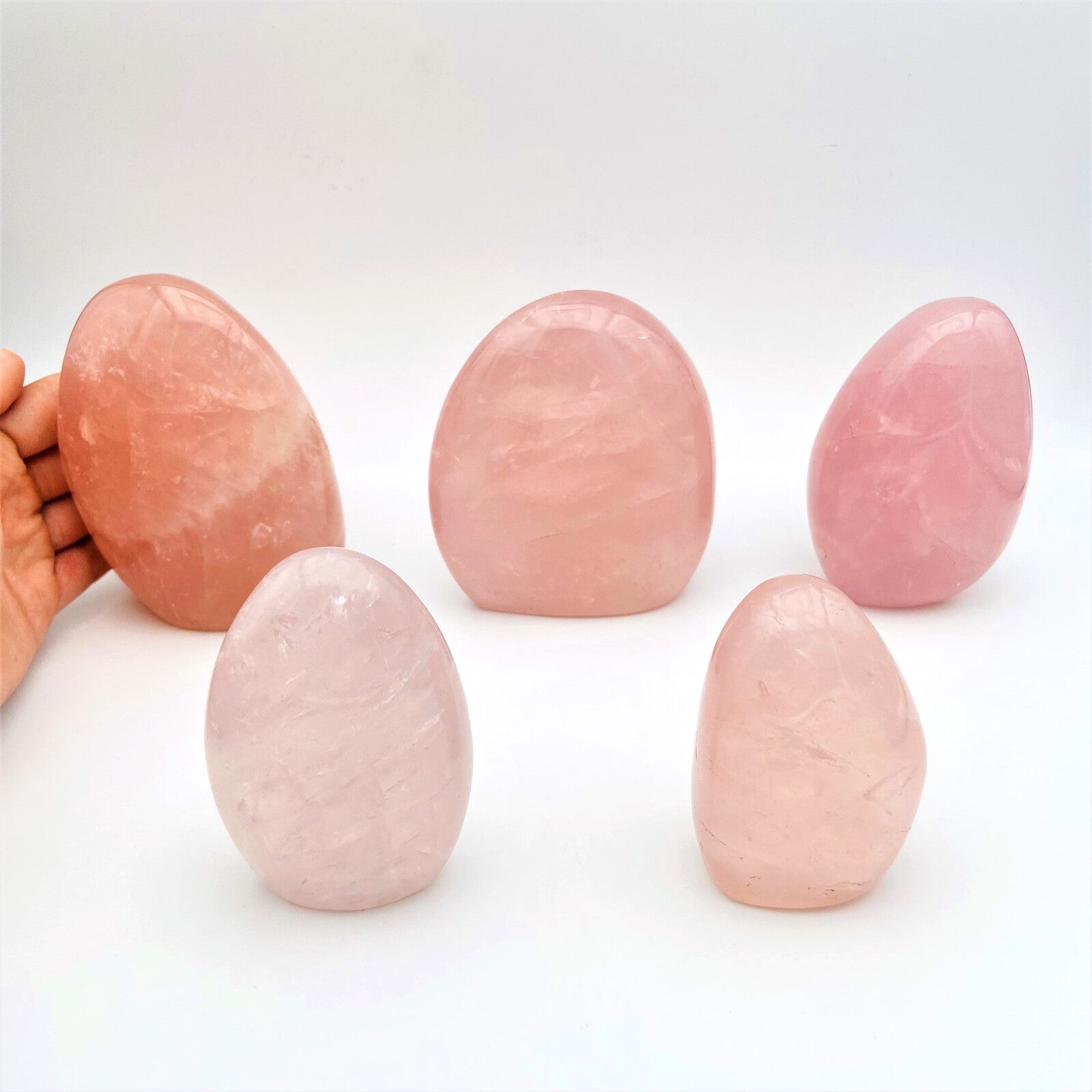 Lot de 5 Formes Libres - Quartz Rose n°2
