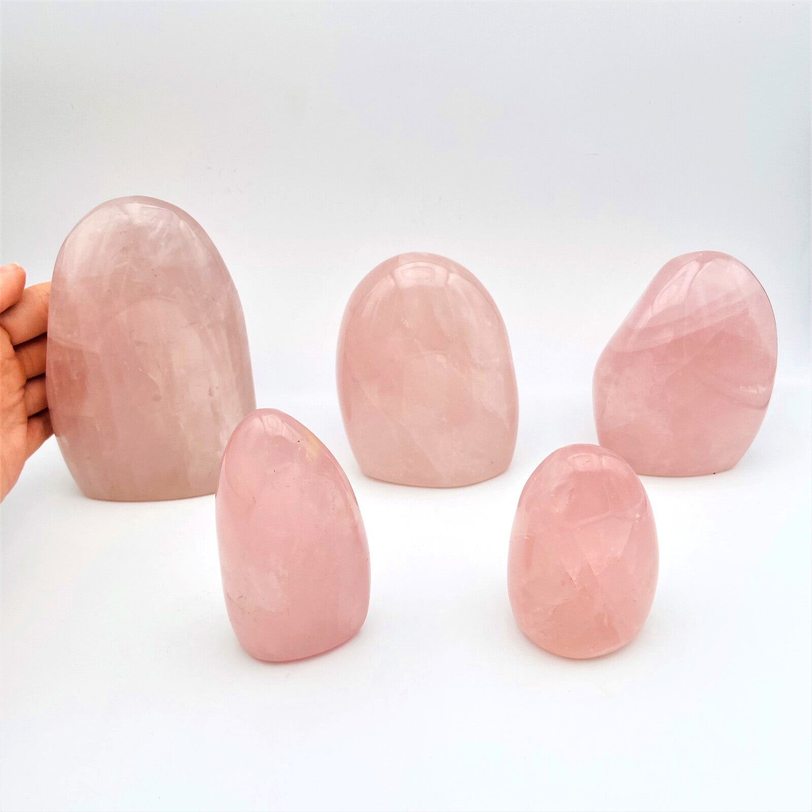 Lot de 5 Formes Libres - Quartz Rose n°3