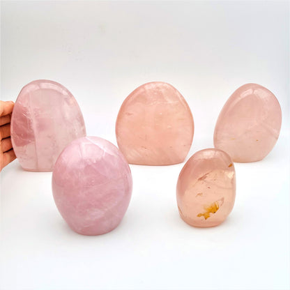 Lot de 5 Formes Libres - Quartz Rose n°5