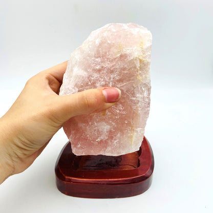 Quartz Rose Brut - Base Bois