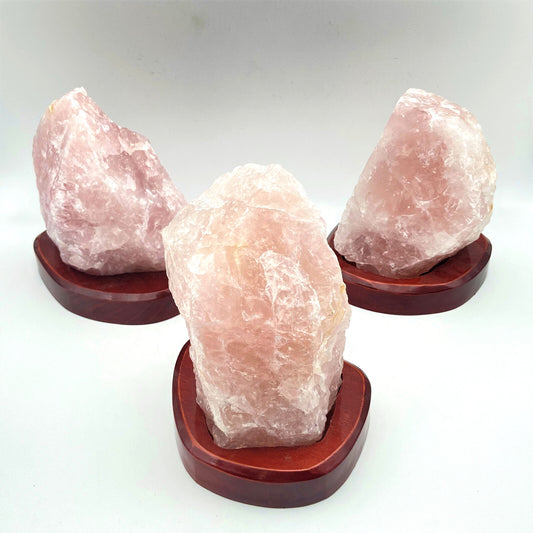 Quartz Rose Brut - Base Bois