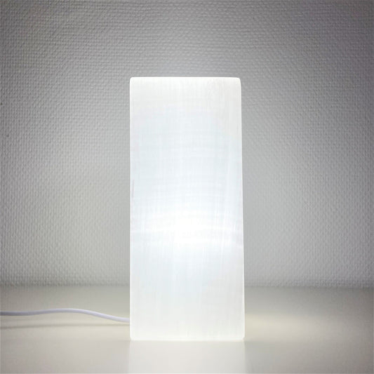 Lampe en Sélénite - Carrée (20 cm)