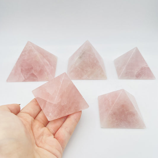 Lot de 5 Pyramides - Quartz Rose n°1