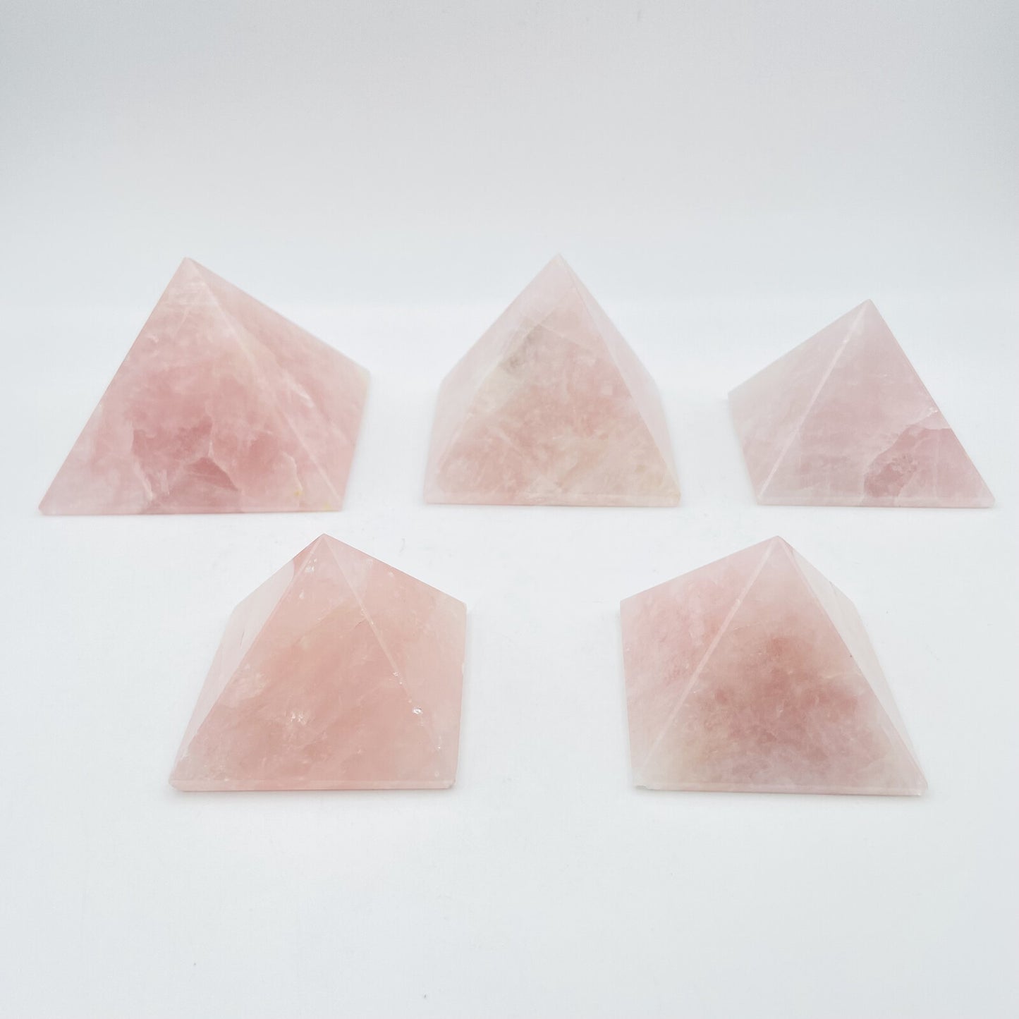 Lot de 5 Pyramides - Quartz Rose n°1