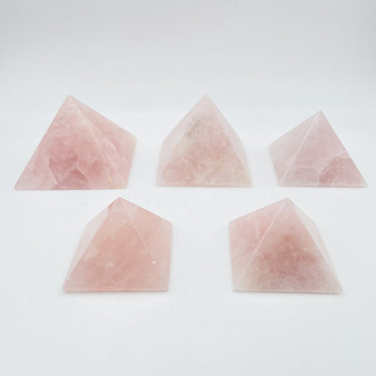 Lot de 5 Pyramides - Quartz Rose n°1