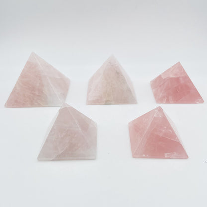 Lot de 5 Pyramides - Quartz Rose n°3