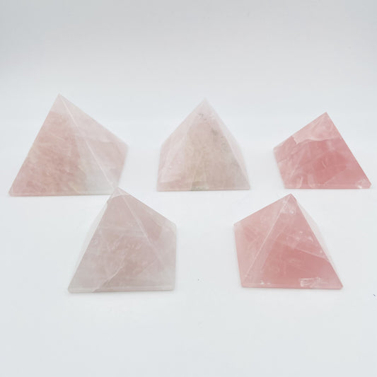 Lot de 5 Pyramides - Quartz Rose n°3