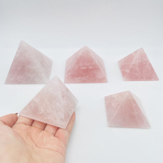 Lot de 5 Pyramides - Quartz Rose n°4