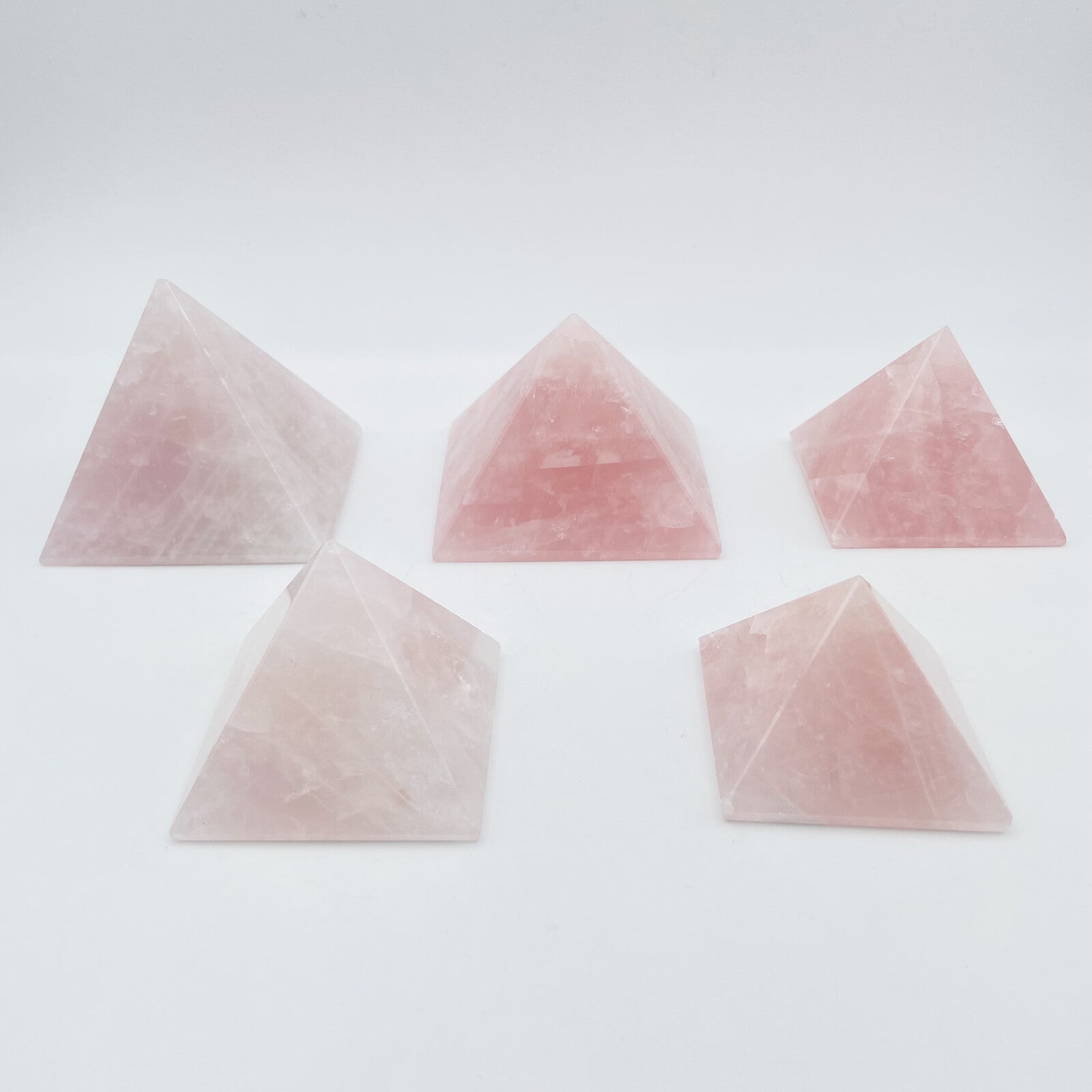 Lot de 5 Pyramides - Quartz Rose n°4