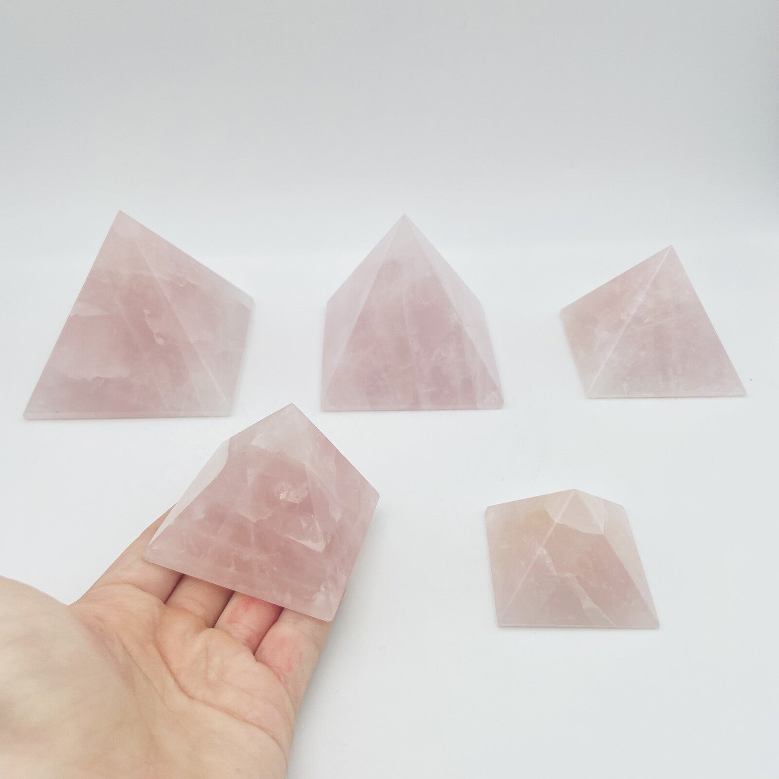 Lot de 5 Pyramides - Quartz Rose n°5