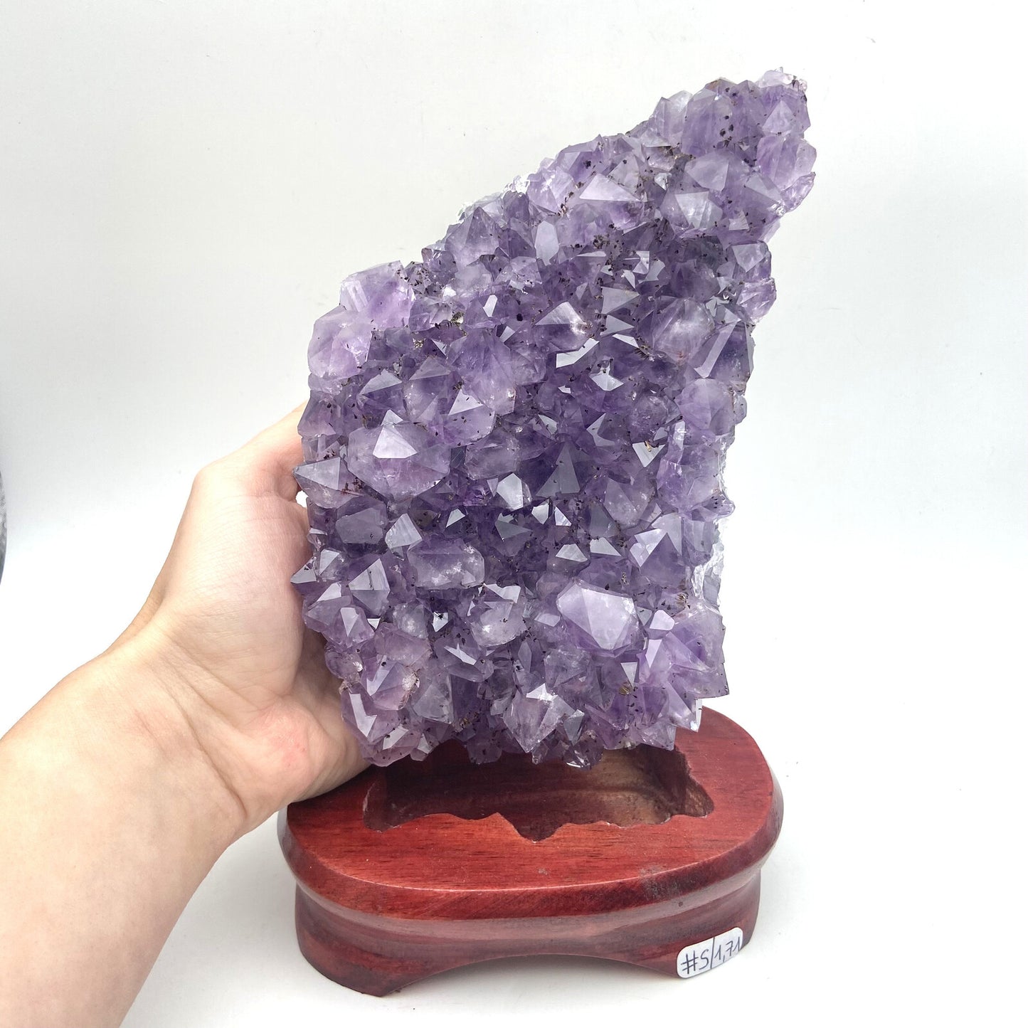 Améthyste Brute - Base Bois (pièce n°5) - 1,715 kg