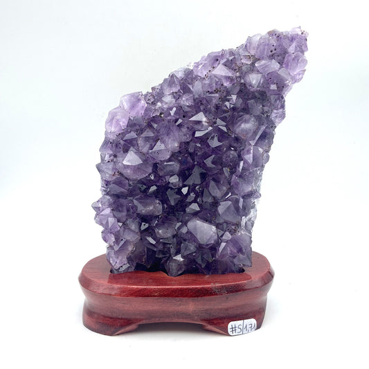Améthyste Brute - Base Bois (pièce n°5) - 1,715 kg