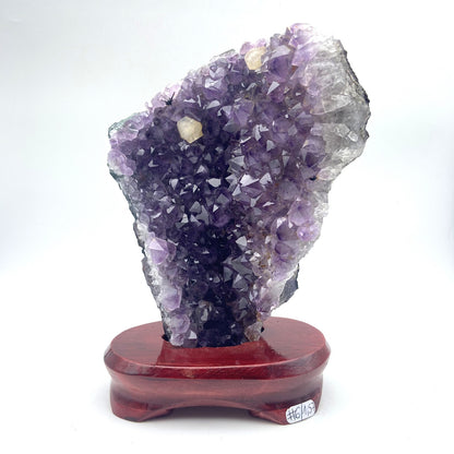 Améthyste Brute - Base Bois (pièce n°6) - 1,570 kg