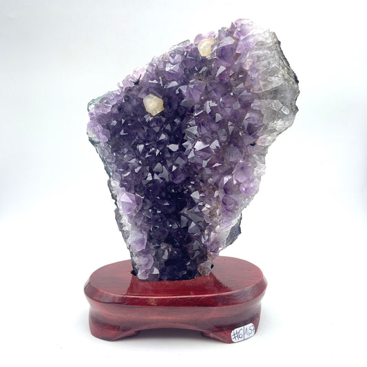 Améthyste Brute - Base Bois (pièce n°6) - 1,570 kg