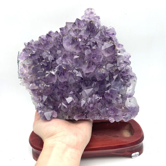 Améthyste Brute - Base Bois (pièce n°10) - 2,345 kg