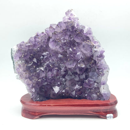 Améthyste Brute - Base Bois (pièce n°10) - 2,345 kg