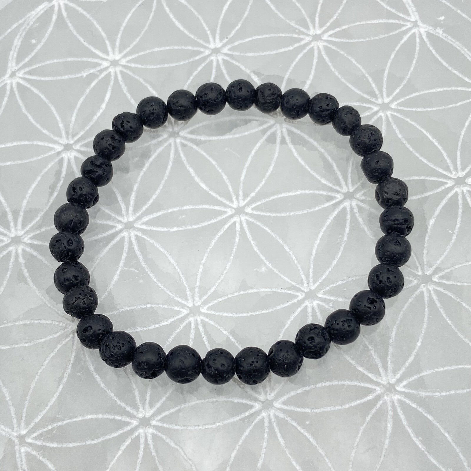 Bracelet - Pierre de Lave (6 mm)