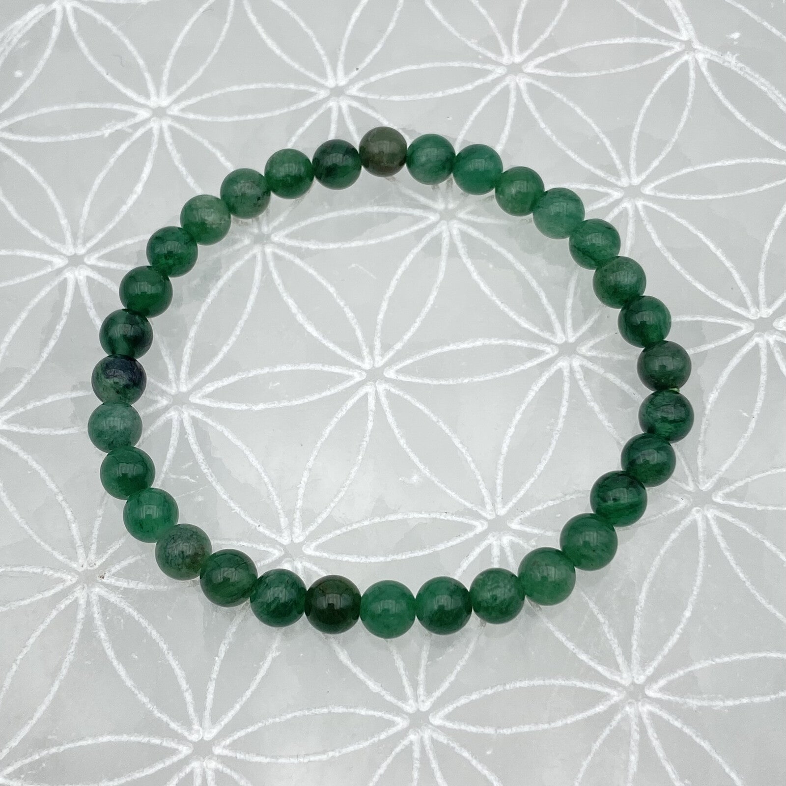 Bracelet - Mica Vert (6 mm) - EXTRA