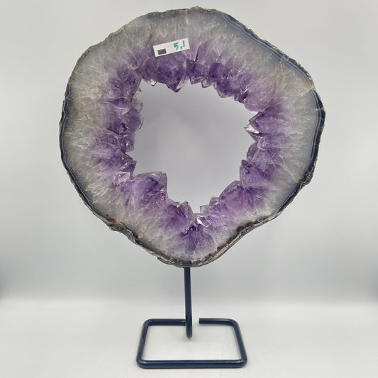 Tranche d'Améthyste - Base Métal (pièce n°4)