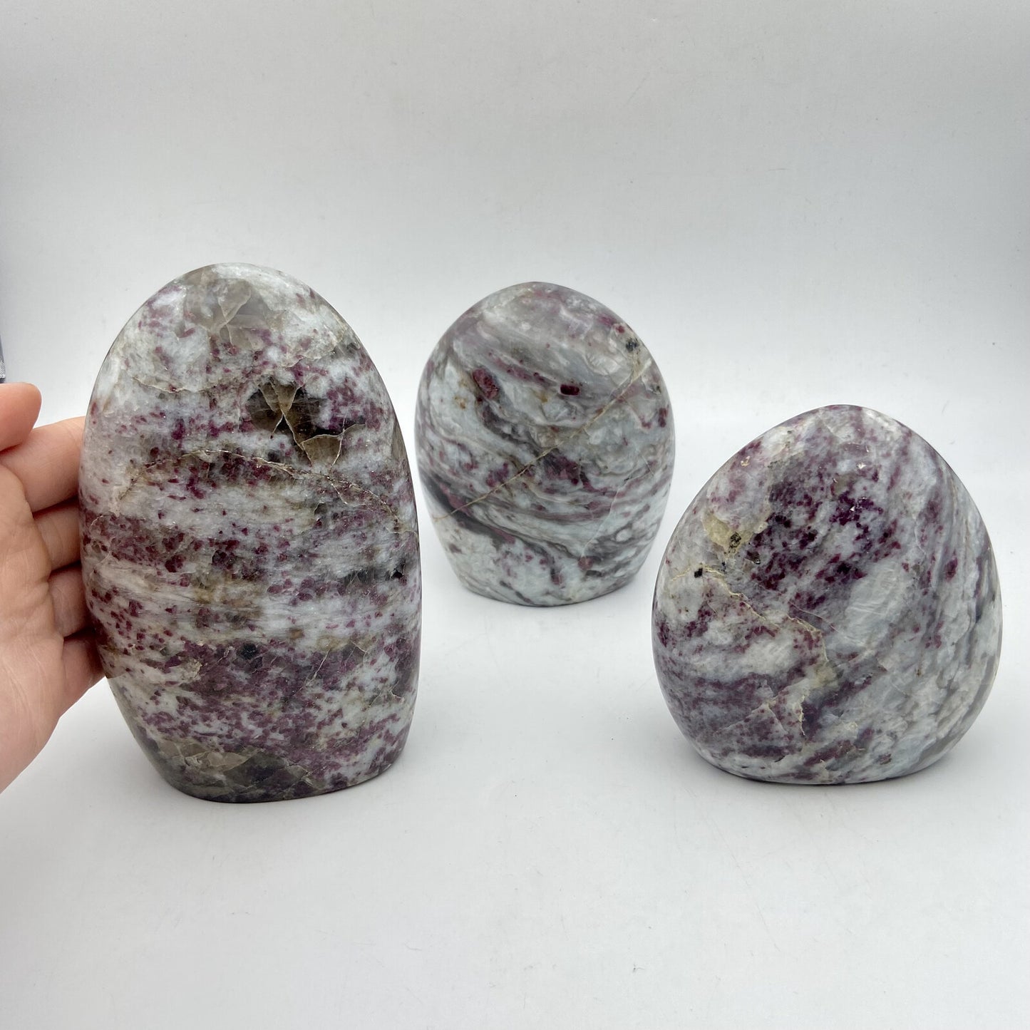 Lot de 3 Formes Libres - Tourmaline Rose n°1